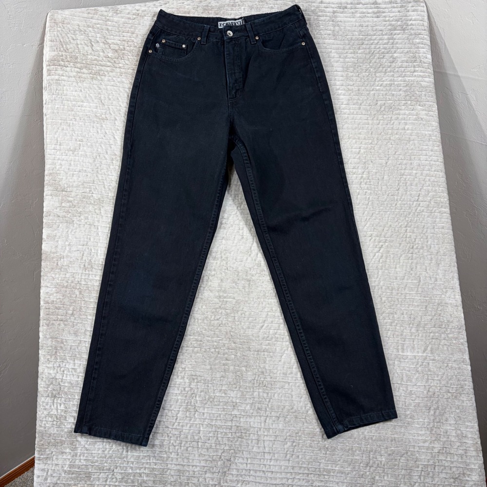 Vintage Z Cavaricci Black High Waisted Tapered Leg Jeans Made in USA Size 30